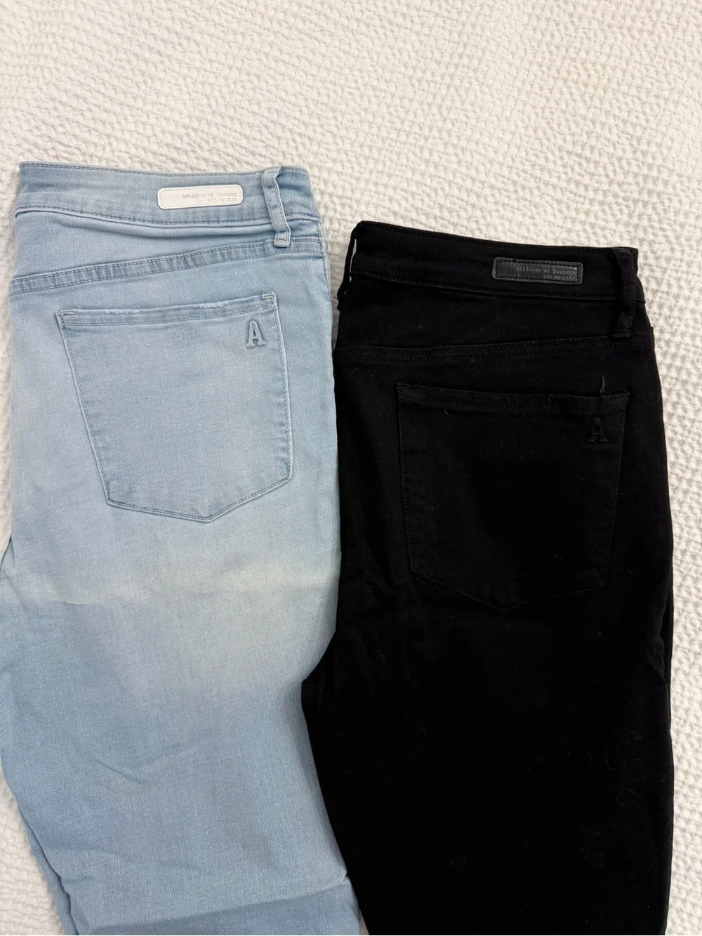 Articles Of Society Two-Pack Skinny Jeans in Light Blue & Black - Picture 1 of 8